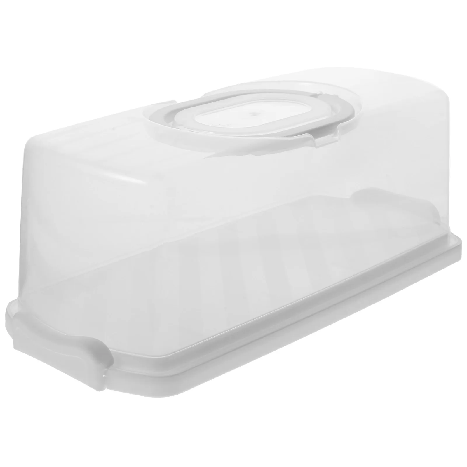 

Rectangular Toast Box White Portable Bread Container Airtight Cake Storage Handheld Outdoor Picnic Travel Loaf Keeper Packaging