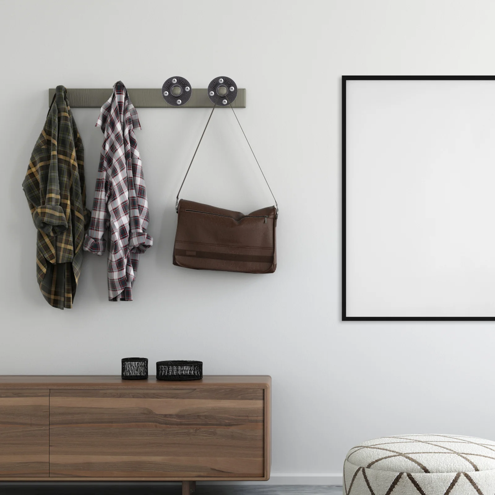 

8Pcs Cast Iron Flange Floor Mount Industrial Malleable Vintage Style Fittings Threaded 4 Hole Pipe Connector Floor Flange