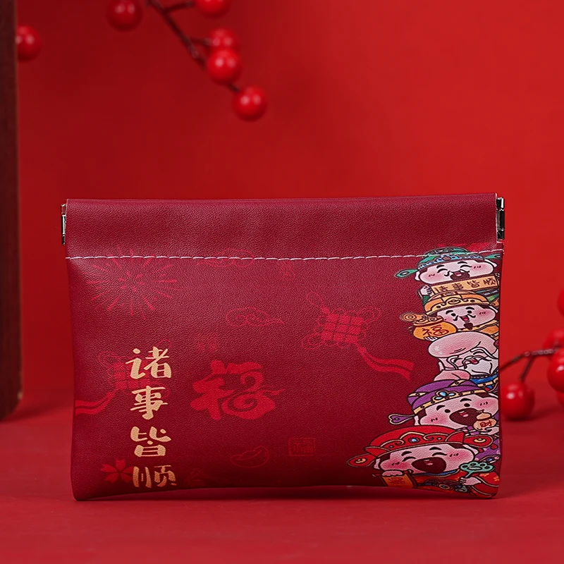 

Auatic Closure Wealth God Come to Wealth Bullet eup Bag Storage Pouch Multi-Functional Eyeglass Pouch Lipsti Storage Bag