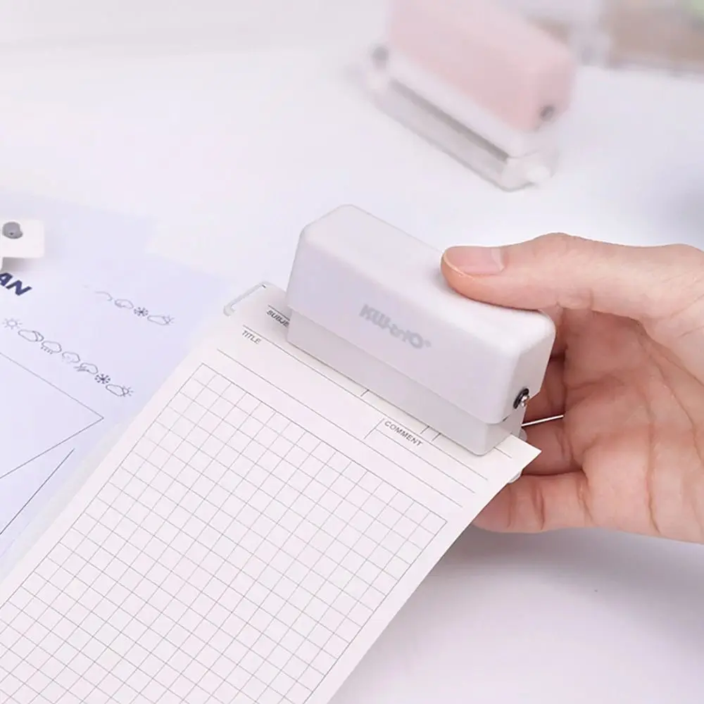 Perforatrice per fogli mobili stazionaria per studenti a 6 fori con scatola di trucioli Perforatrice per carta Stabile A4 A5 B5 Perforatrice per fori rotondi