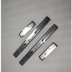 For Hyundai i20 Elite Accessories 2015-2019 2020 2021 2022 Stainless Car Door Sill Kick Scuff Plate Protector Trim Cover Sticker