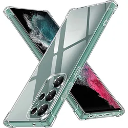 For Samsung S24 Ultra Case Samsung Galaxy S21 S22 S23 S24 fe S25 Plus S24 Ultra Cover Thick Shockproof Clear Silicone Cases