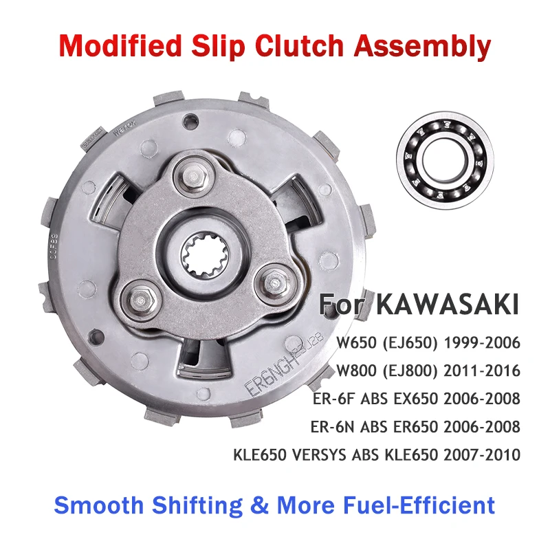 Modified Slip Clutch Assembly For KAWASAKI ER6F ER6N EX650 ER650 ER 6N 6F EX 650 2006-2008 KLE650 KLE 650 2007-2010 W650 W800