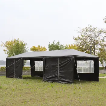 10英尺x30英尺戶外派對帳篷,帶有8個可拆卸側牆,防水頂篷,適用於庭院、婚禮等場合,黑色 8 最佳銷售 戶外遮陽篷 - №3