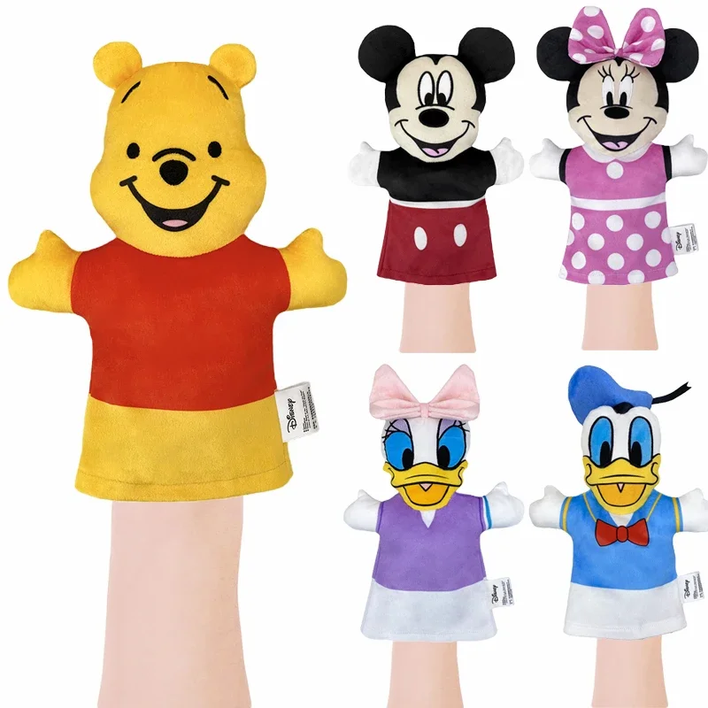 

Disney Cartoon Hand Puppet Plush Toys Soft Mickey Mouse Finger Story Puppet Dolls Parent-child Interactive Educational Toy Gift