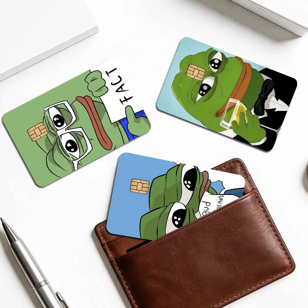 Popular Internet Meme Sad Frog Anime Young Creidt Card Debit Card Sticker Film Case Front Tape For Small Big Chip No Chip