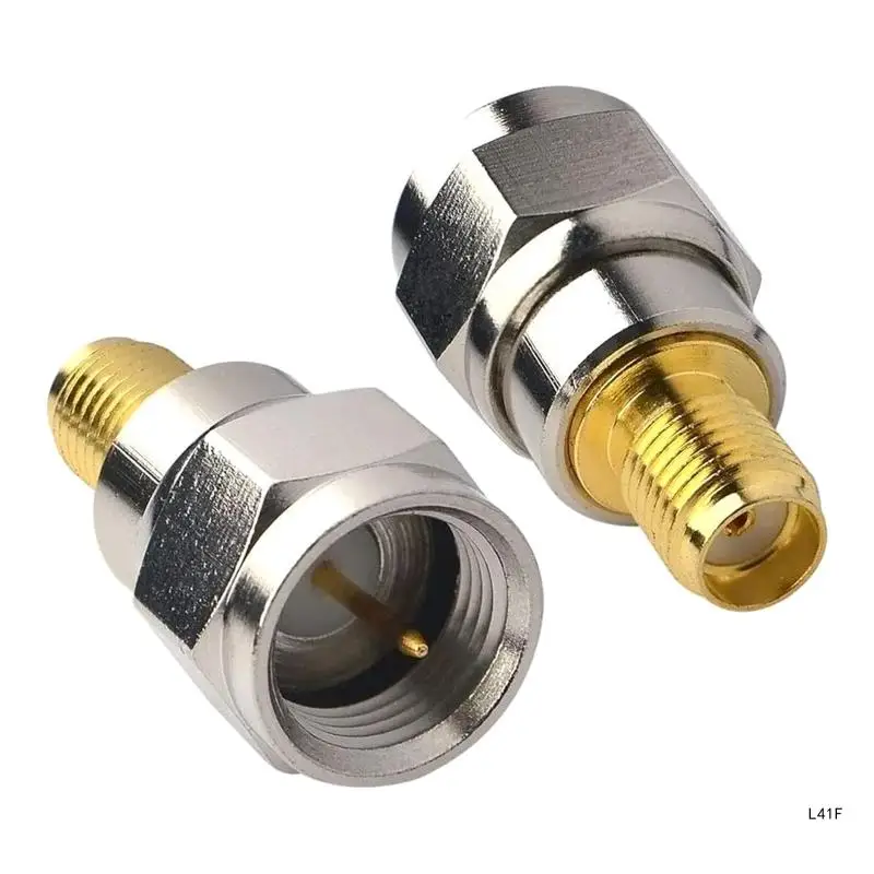 F Male to SMA Female Plug F to SMA Gold Plated Brass Straight Coaxial RF