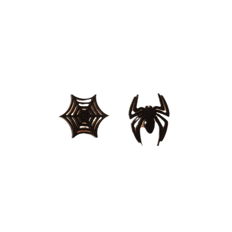 Punk Spider Web Stainless Steel Stud Earrings for Women Gothic Black Animal Spider Earing Piercing Halloween Jewelry Gifts view 2