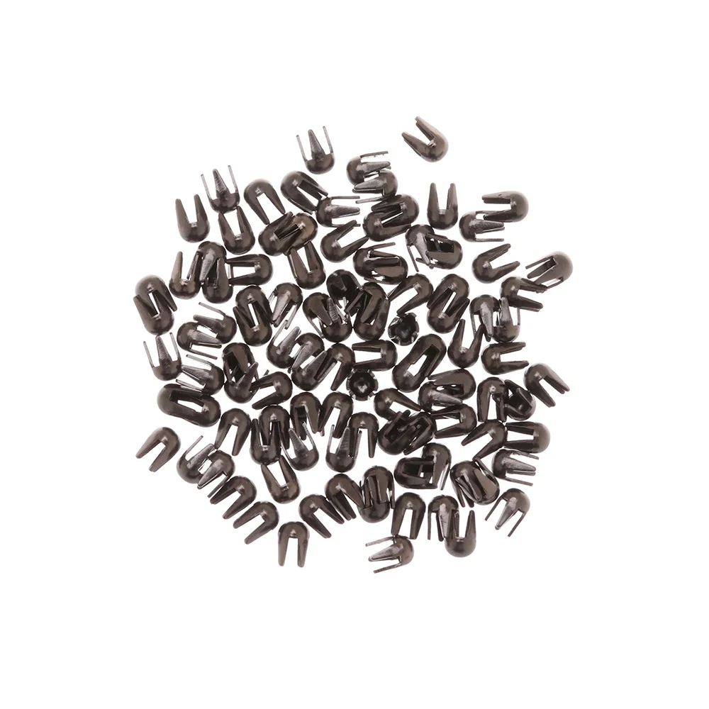 100Pcs Metal Doll Buttons Claw Nail Buckle Round Bead Rivet Super Small Mini Buckles DIY Doll Clothes Bags Decor Doll Accessorie