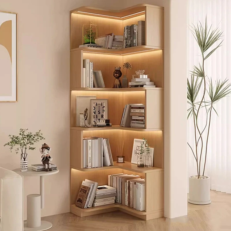 

Wooden Library Bookcases Save Space Chinese Style Fashion Interior Vintage Book Shelf Simple Estante Livros Unique Furniture