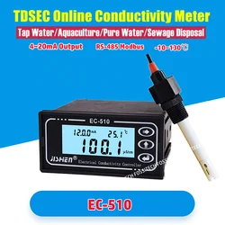 EC-510 Electrical Conductivity Meter RS485(Opton) Online Water Quality Analyzer TDS Temperature Electroconductibility Controller