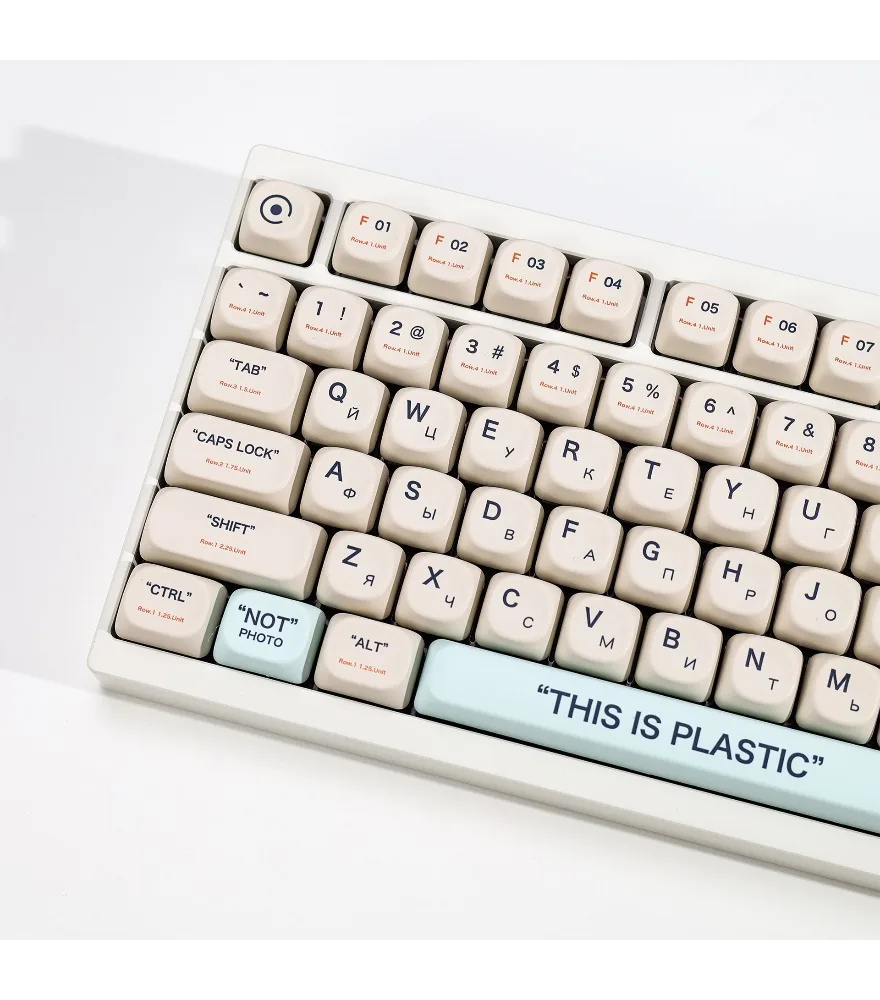 Plastic Russian keycaps cute personality-adapted mechanical keyboard caps