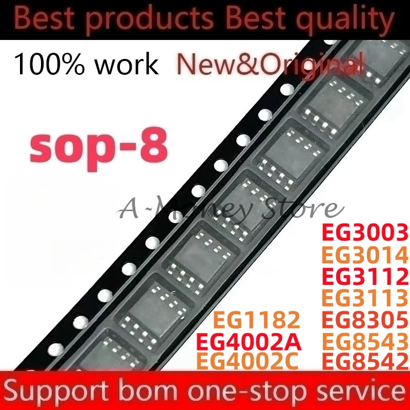 

(10pcs)EG3112 EG3113 EG3003 EG3014 EG8305 EG8543 EG8542 EG1182 EG4002A EG4002C sop-8