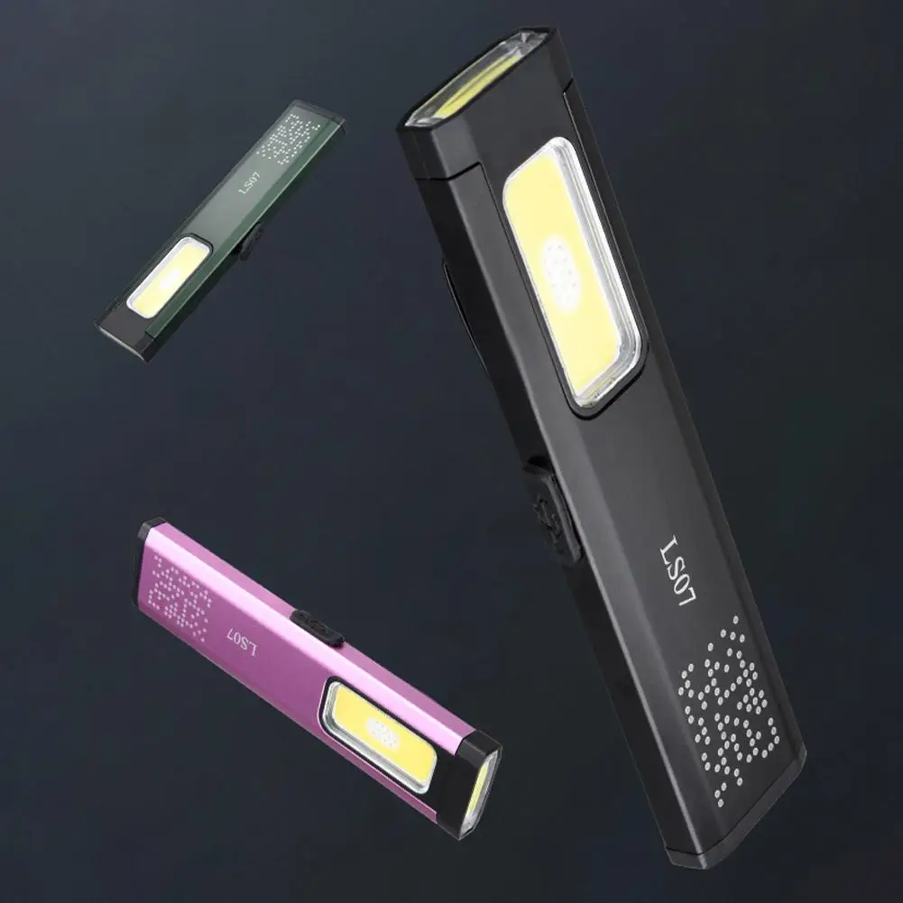 Senter Portabel Senter Saku Mini Senter LED Isi Ulang Lampu Tahan Air untuk Lampu Gantungan Kunci Darurat Berkemah