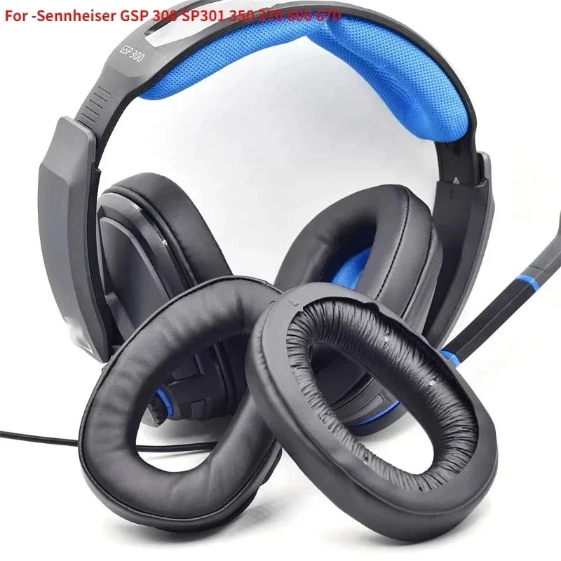 

Replacement Cups Earpads Ear Cushions for -Sennheiser GSP 300 SP301 350 370 600 670 Ear Earmuffs Leather Earset Accessories 2025