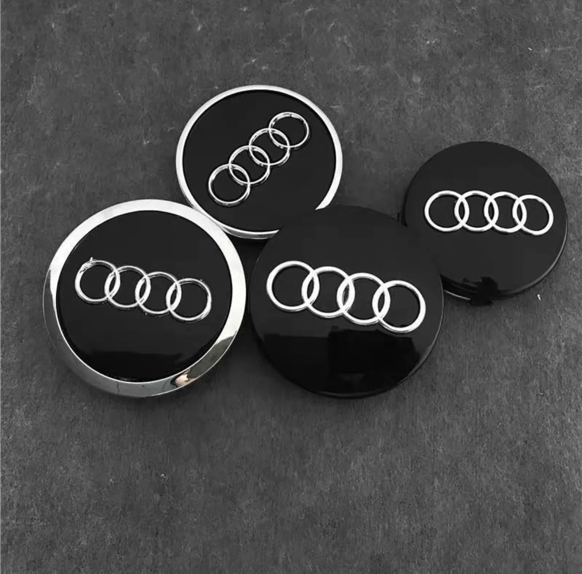 4 قطعة 60 مللي متر/61 مللي متر/68 مللي متر/69 مللي متر غطاء استبدال مركز عجلة السيارة ، مناسب لأودي Q2 Q3 Q5 Q6 Q7 Q8 A1 A2 A3 A4 A5 A6 A7 A8 TT