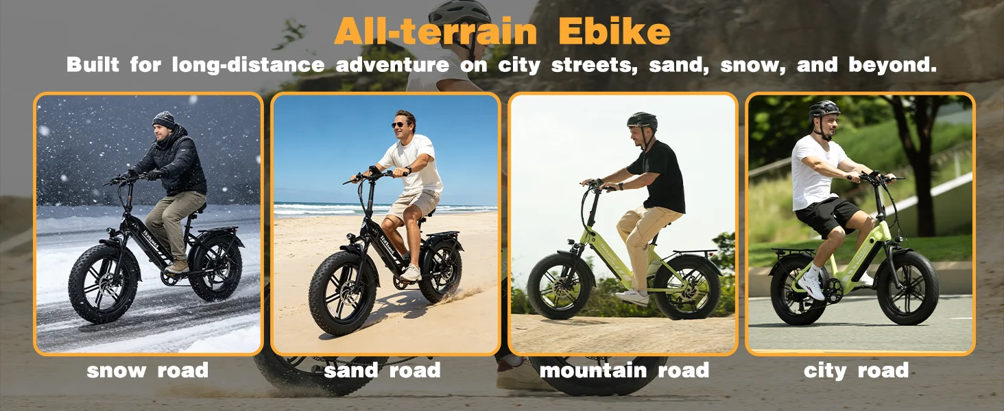 Bodywel F20 Pro Elektrofahrrad für Erwachsene 48V20AH Akku 20 Zoll Reifen Schneemobil-Stil E-Bike – Detail 8