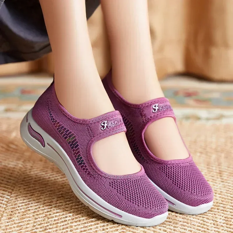 Women's Vulcanize Shoes Summer Soft Women Casual Shoes Comfortable Slip-on Female Sneakers Outdoor Anti-slip Tennis