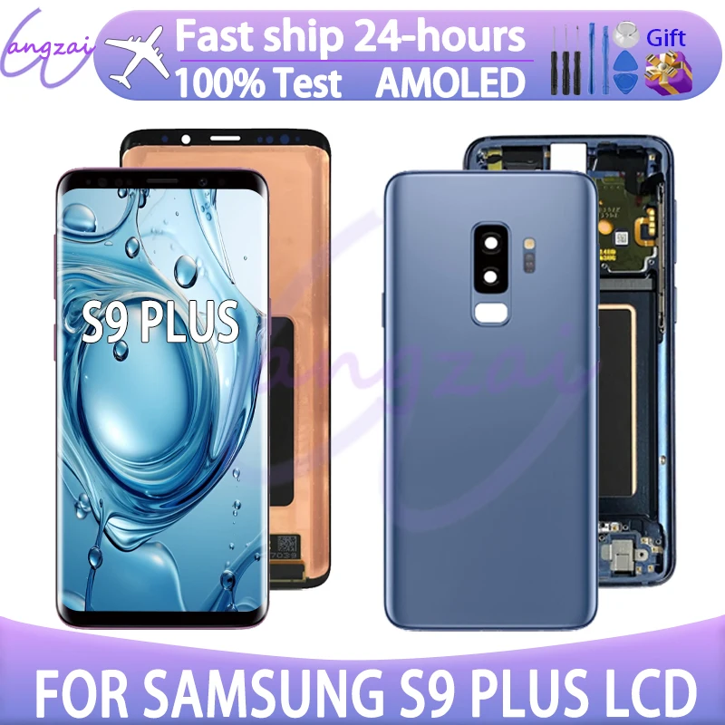 

6.2"High Quality AMOLED Lcd Replacement For Samsung S9 Plus Lcd Touch Screen Digitizer S9+ G965 SM-g965f Display With Back Cover