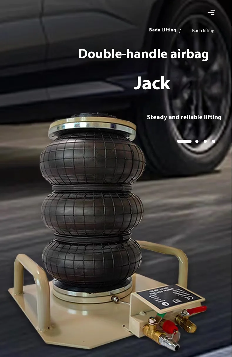 Airbag Jack, Airbag Type, Airbag Type, 3-ton Double Bag,short Handle, Quick Lifting for Automotive Use in 3-5 Seconds