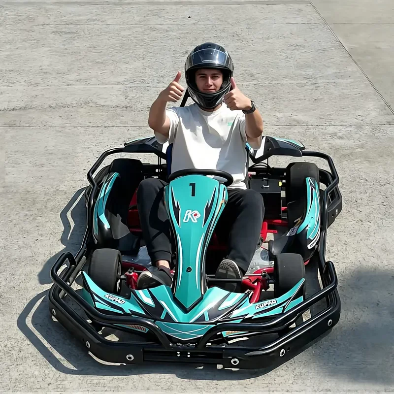 72V 45km/h Electric Go Kart for Adults Youth Commercial Drift Cart with Differential Motor Shaft Drive Rear Wheel Hydraulic