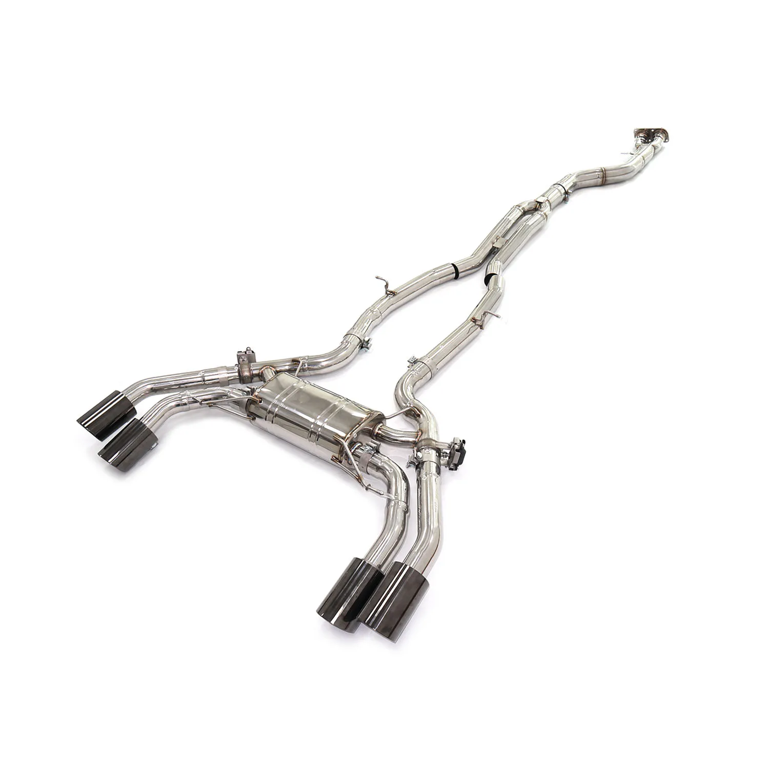 

ING Catback из нержавеющей стали для BMW X3M/X4M F97 F98 2019-2021 3.0T S58 Двигатель V6 с клапанами глушителя Выхлопная система с одной трубой