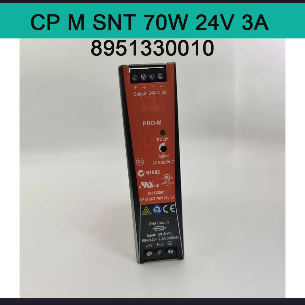 

New For Weidmuller Switch Power Supply CP M SNT 70W 24V 3A 8951330010