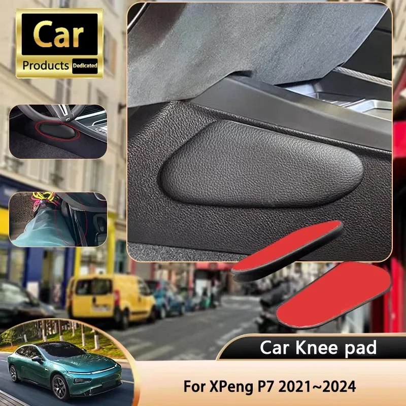 

Для XPeng P7 4-дверный седан fastback 2021 ~ 2024 2022 автомобильный наколенник для ног из искусственной кожи, центральные подушки для отдыха, подушка для поддержки бедра