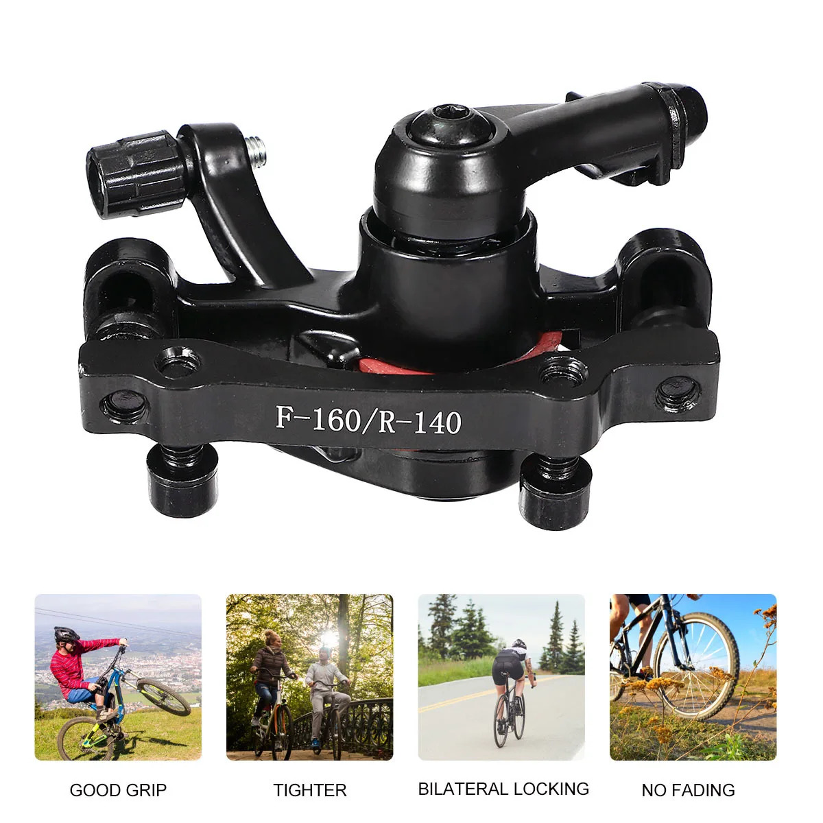 

Bike Disc Brake Aluminum Alloy Mechanical Caliper For Mountain Road Cycling Strong Frame Corrosion Proof High Strength Smooth