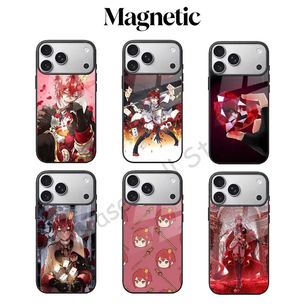 R-Riddle Game R-Rosehearts Magnetic Black Phone Case For MagSafe For iPhone 17 16 15 14 13 12 11 Pro Max Plus Mini E XR