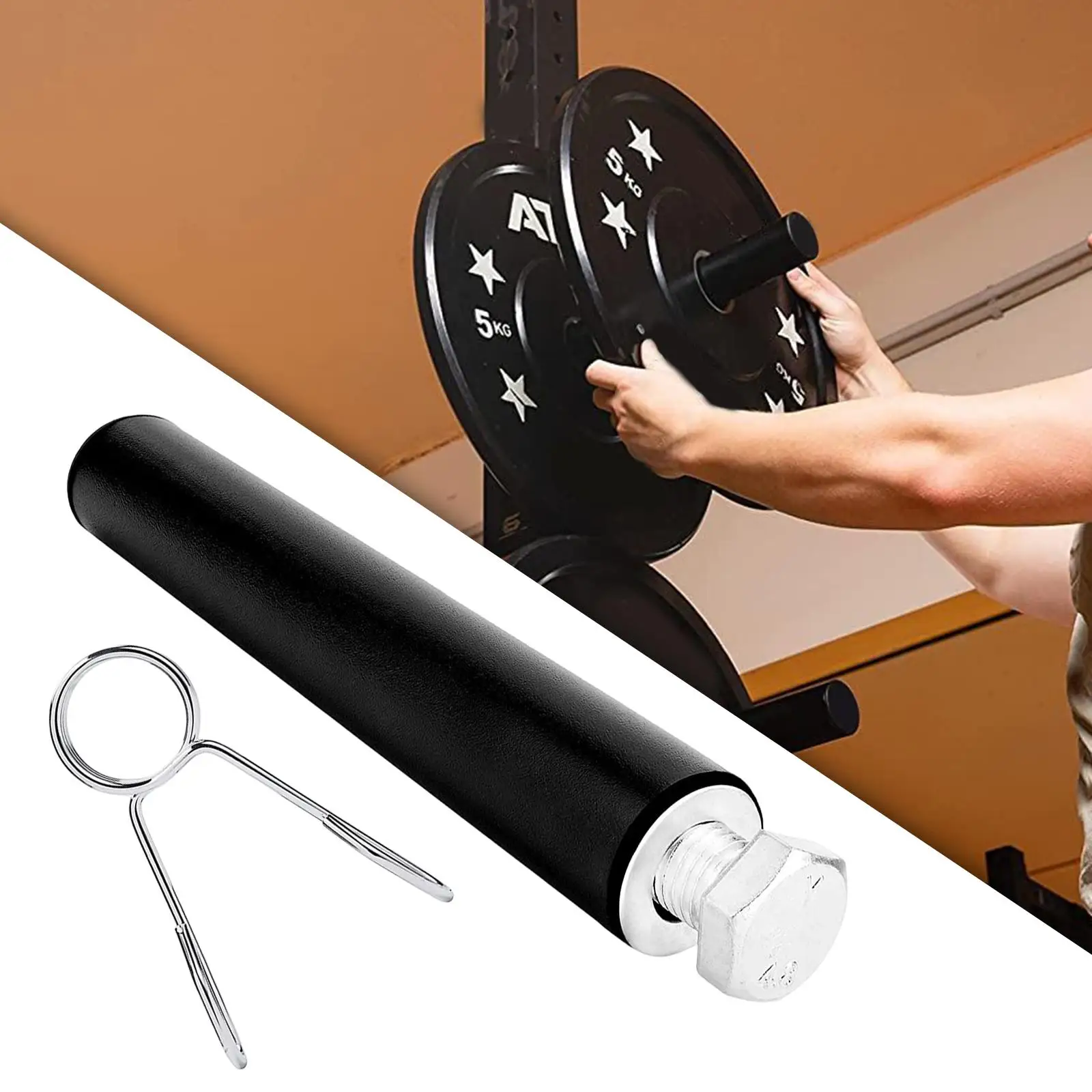 rack Attachment Barbell Plate Storage Holder Space Efficient