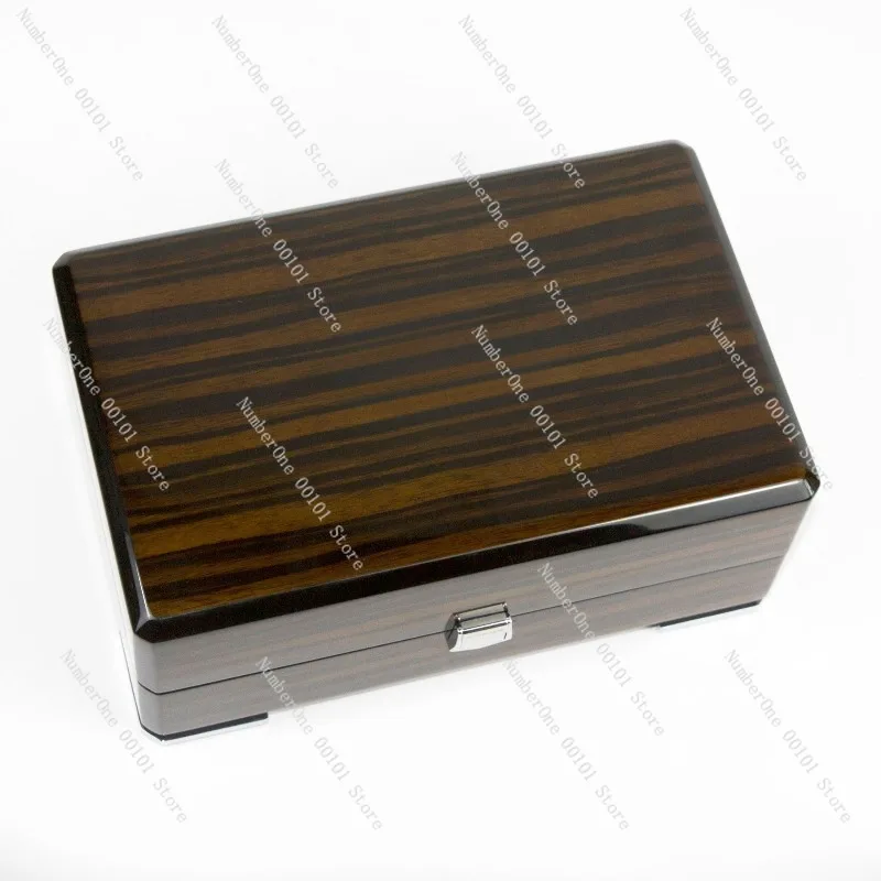 Luxury Piano Lacquer Wooden Gift Box,Solid Wood Ebony Texture,High-End Storage Box for Collectibles,Jewelry,Tea Packaging
