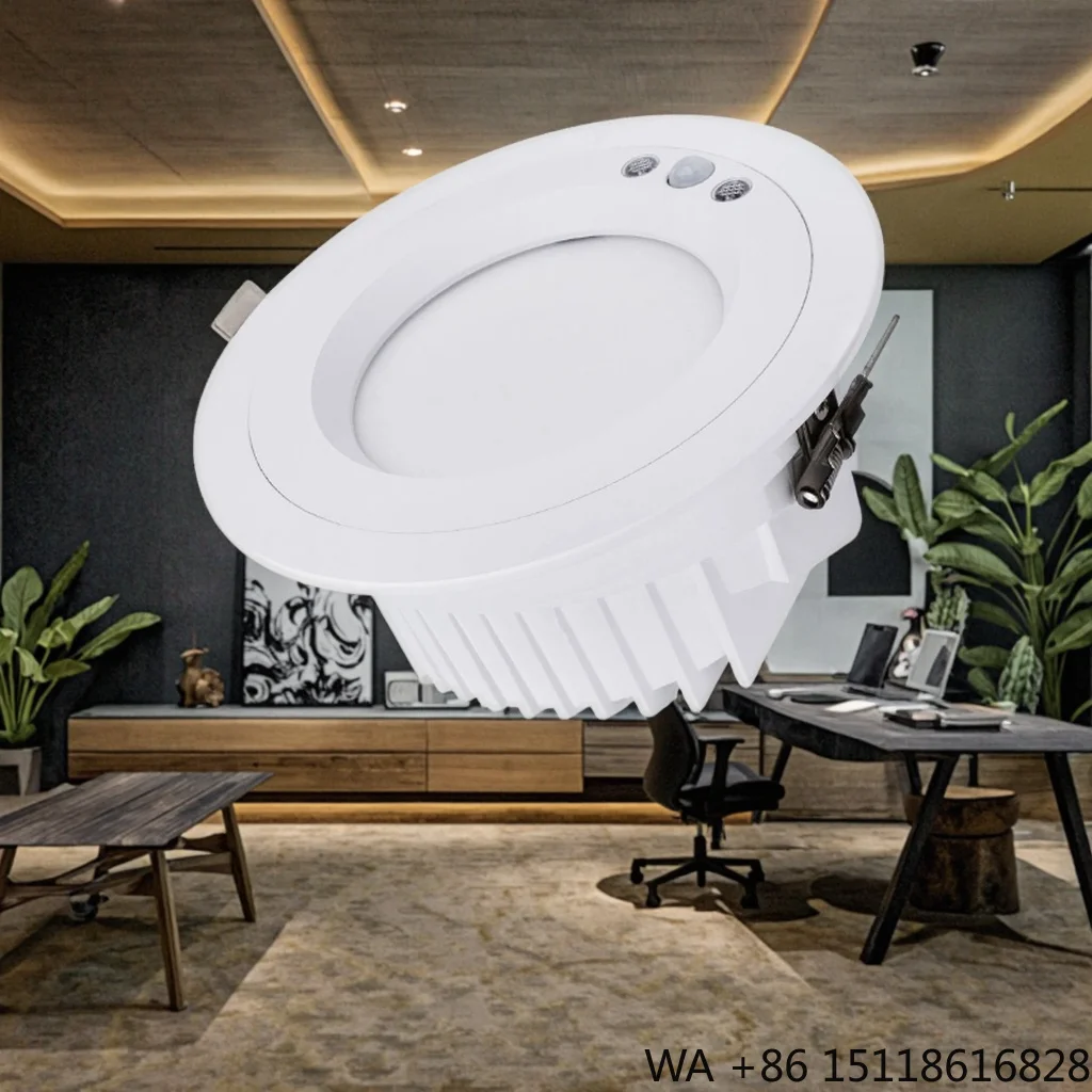 2026 Shenzhen Led Factory Low Ugr Cct Selectable 4000k Dimmable Zigbee Smart Sensor 18w 30w Recessed Ceiling Indoor Downlight