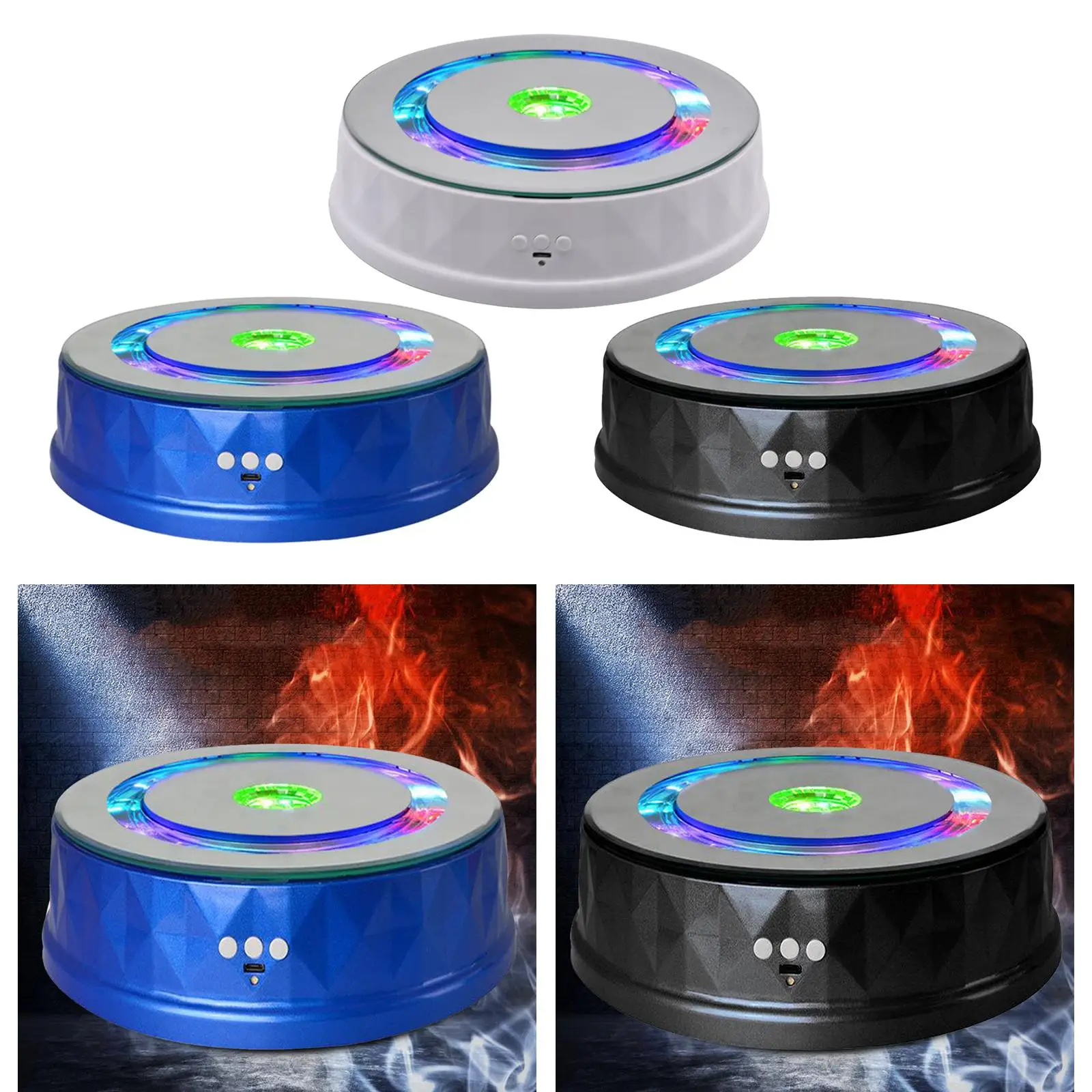 

360° Rotating Display Stand Turntable Display for Jewelry Spinner Watch Shelf , 2 modes adjustable , 2r/ min or 4r/min