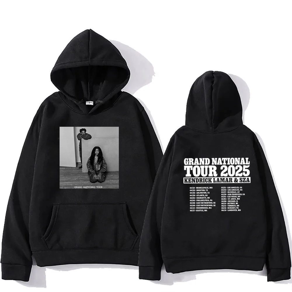 Grand National Tour 2025 Hoodie SZA Kendrick Lamar Men/women Hoodies Harajuku Unisex Winter Fleece Pullover Sweatshirt Vintage