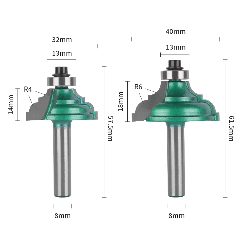 YUSUN 8MM Shank Table Corner Bit Router Bit Woodworking Milling Cutter For Wood Bit Face Mill Carbide Cutter End Mill