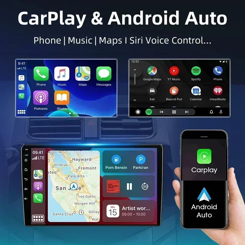 JMCQ-reproductor Multimedia con Android 12 y navegación GPS para Chevrolet, autorradio 2DIN con 4G, reproductor de vídeo, Carplay, para Chevrolet Spark Beat Matiz, 2010-2014