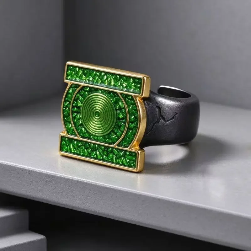 DC Green Lantern Corps Power Ring Hal Jordan Cosplay Fashion Personality Accessory Movie & TV Merchandise Fan Collectible Gift