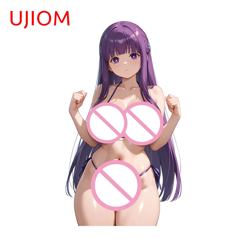 UJIOM Bikini Fern Eye Catching Graphics Wall Sticker Popular Attractive Adorable Sunscreen PVC Decal Computer Case Decoration
