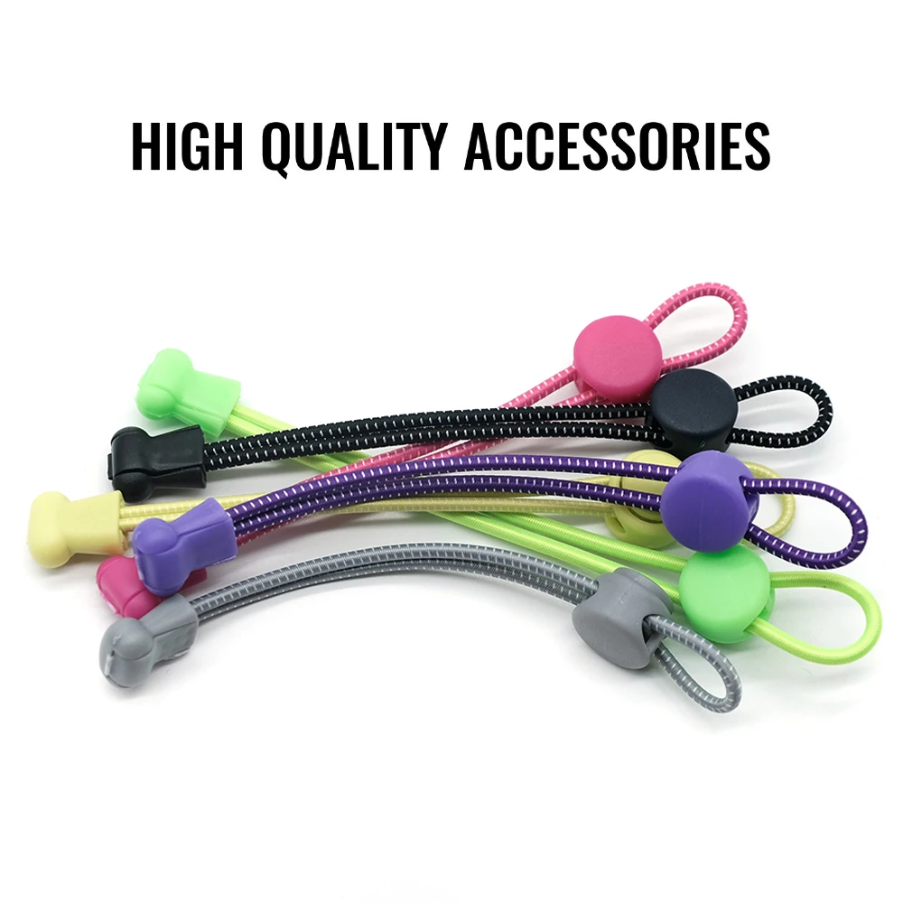 Child Adult Shoes Laces Without Tying Stretching Locks Round Elastic Shoelaces Quick Release Adjustable Shoes Buckle Accessories