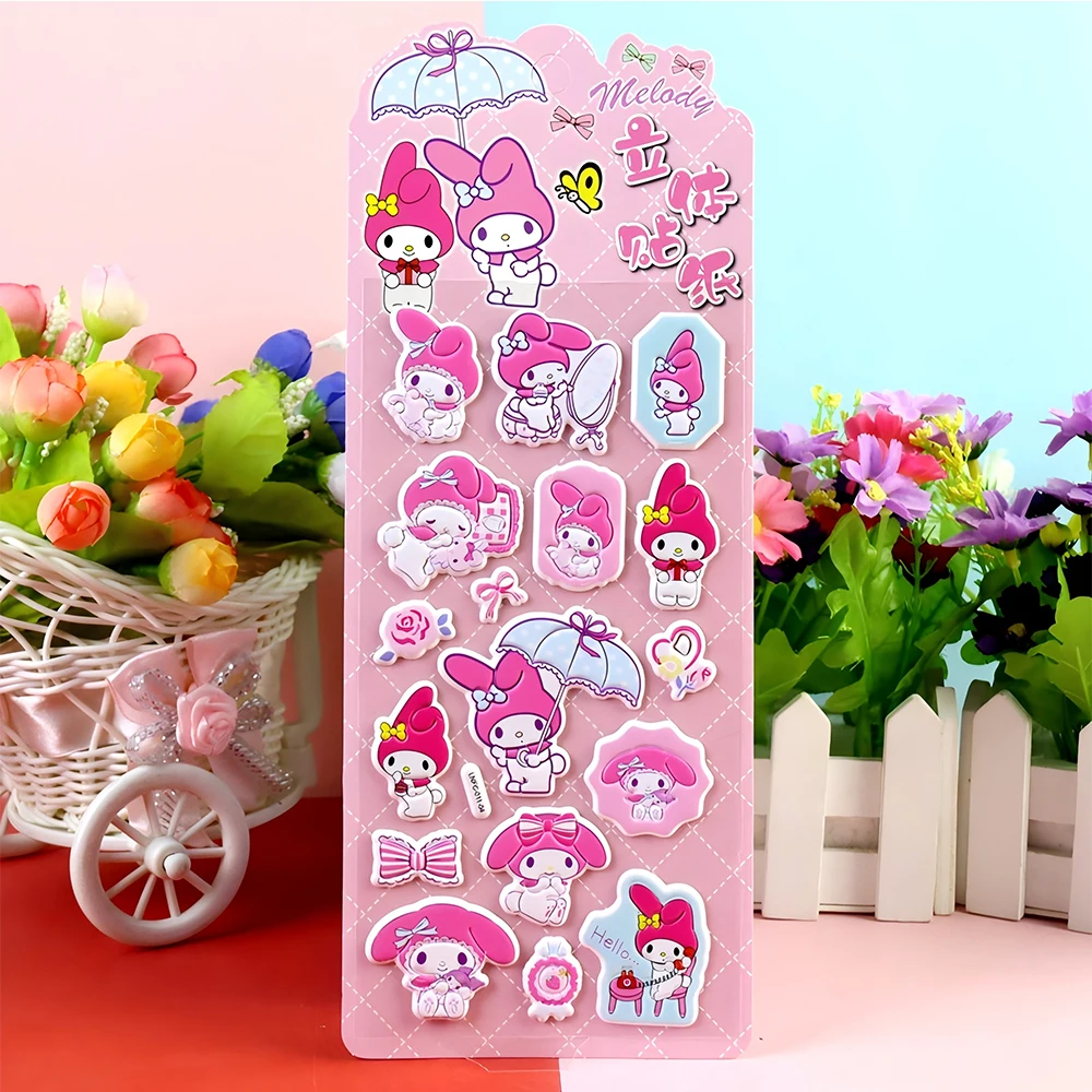 4 個サンリオマイメロディ 3D バブルステッカー装飾デカールおもちゃかわいい報酬ふっくらステッカー文具用品
