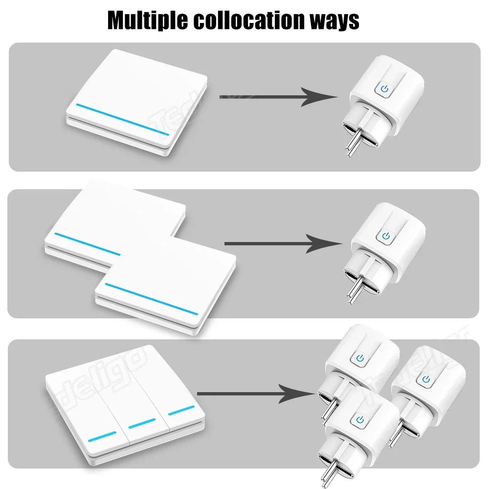 Bezprzewodowy pilot zdalnego sterowania inteligentne gniazdo 220V 230V ue Fr koreański wtyczka programowalna z przełącznik do montażu ściennego