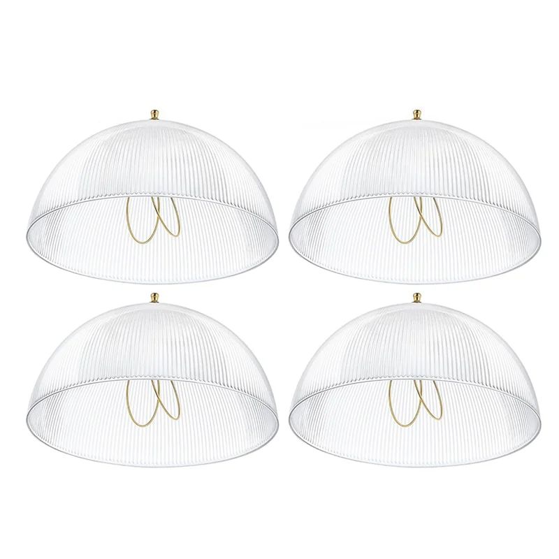 

ABJN-Clip On Lamp Shade 4 Pack, Light Cover For A Type Bulb, 8" DIA X 4 1/4" Height Lamp Cover For Deco Exposed Bare Bulb