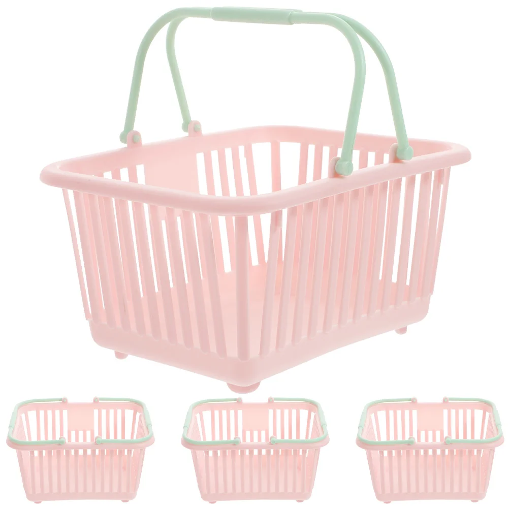 Storage Basket Plastic Baskets Desktop Shower Household Toy Organizer Bins for Shelves