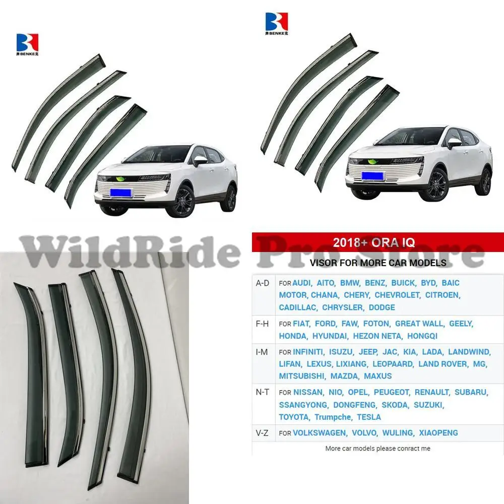 

1 set For GREAT WALL ORA IQ 2018 2019 OEM High Quality PC Injection Deflector Window Visor