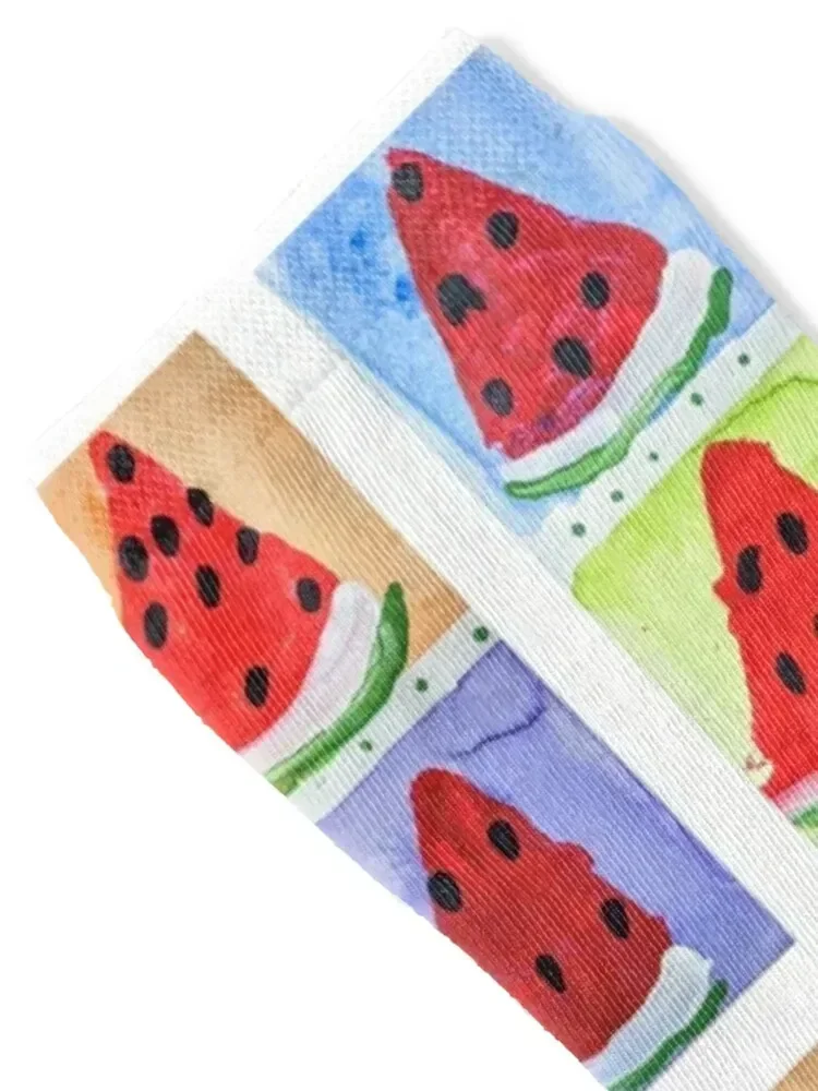 Watermelon, Warhol Style, Pop Art for Summer Lovers Socks Crossfit ankle Woman Socks Men's