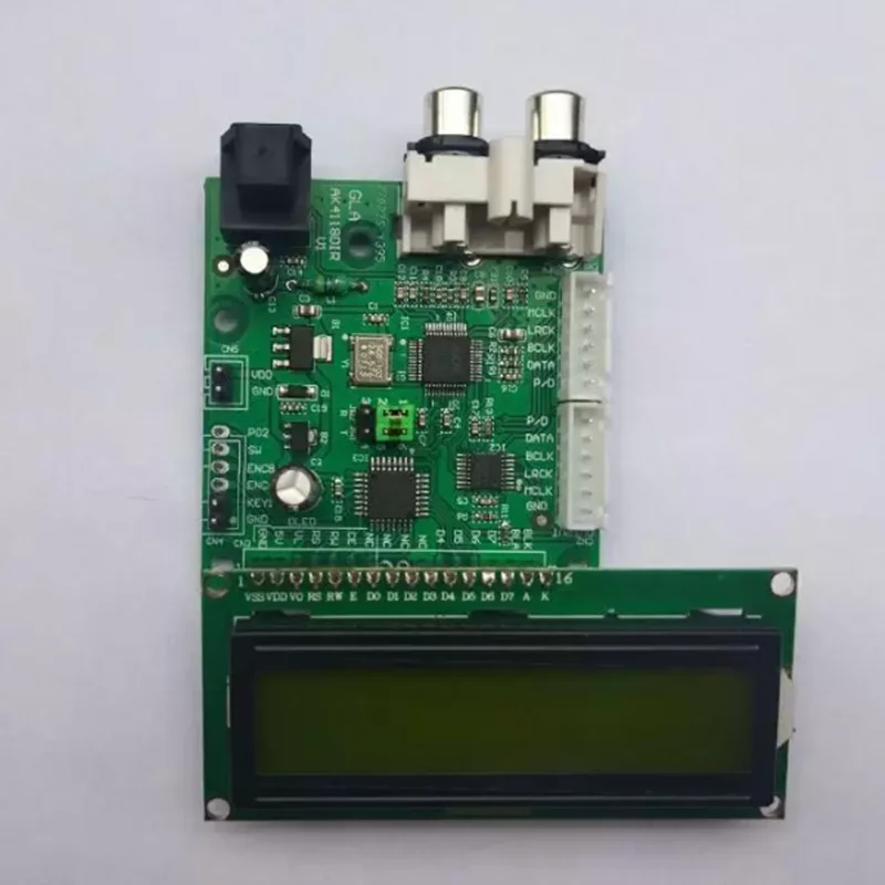 AK4118 Digital Receiver Module, Software‑Controlled, Optical Fiber Coaxial I2S Digital Input