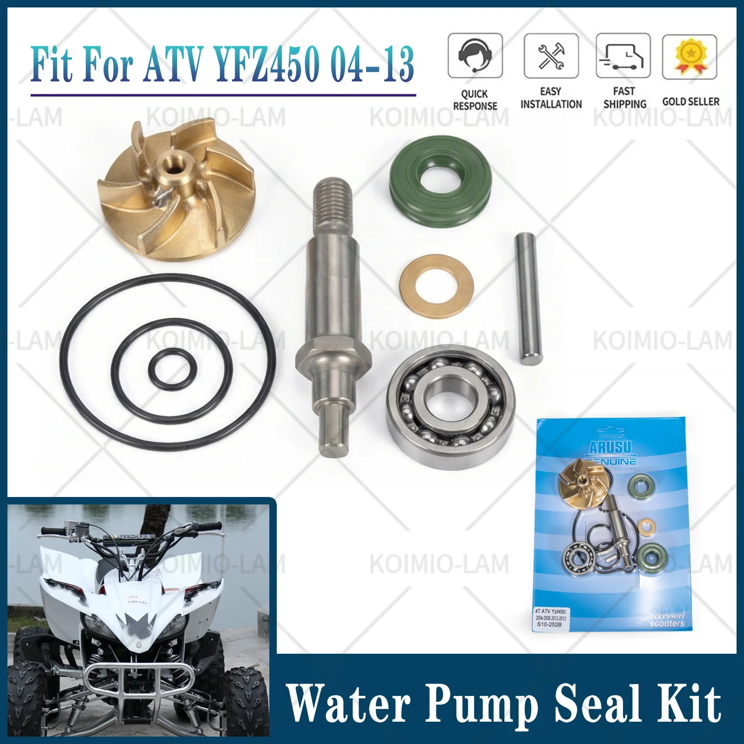 Passend für Yamaha YZF R7 MT07 Tracer Tenere 700 XSR700 Motorrad Wasserpumpen-Dichtungssatz – Detail 1