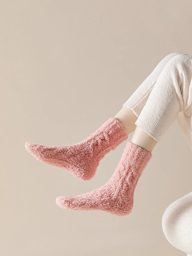 Damen Fuzzy Socken Slipper Winter flauschige bequeme gemütliche Socken Kabine warme Home Socken