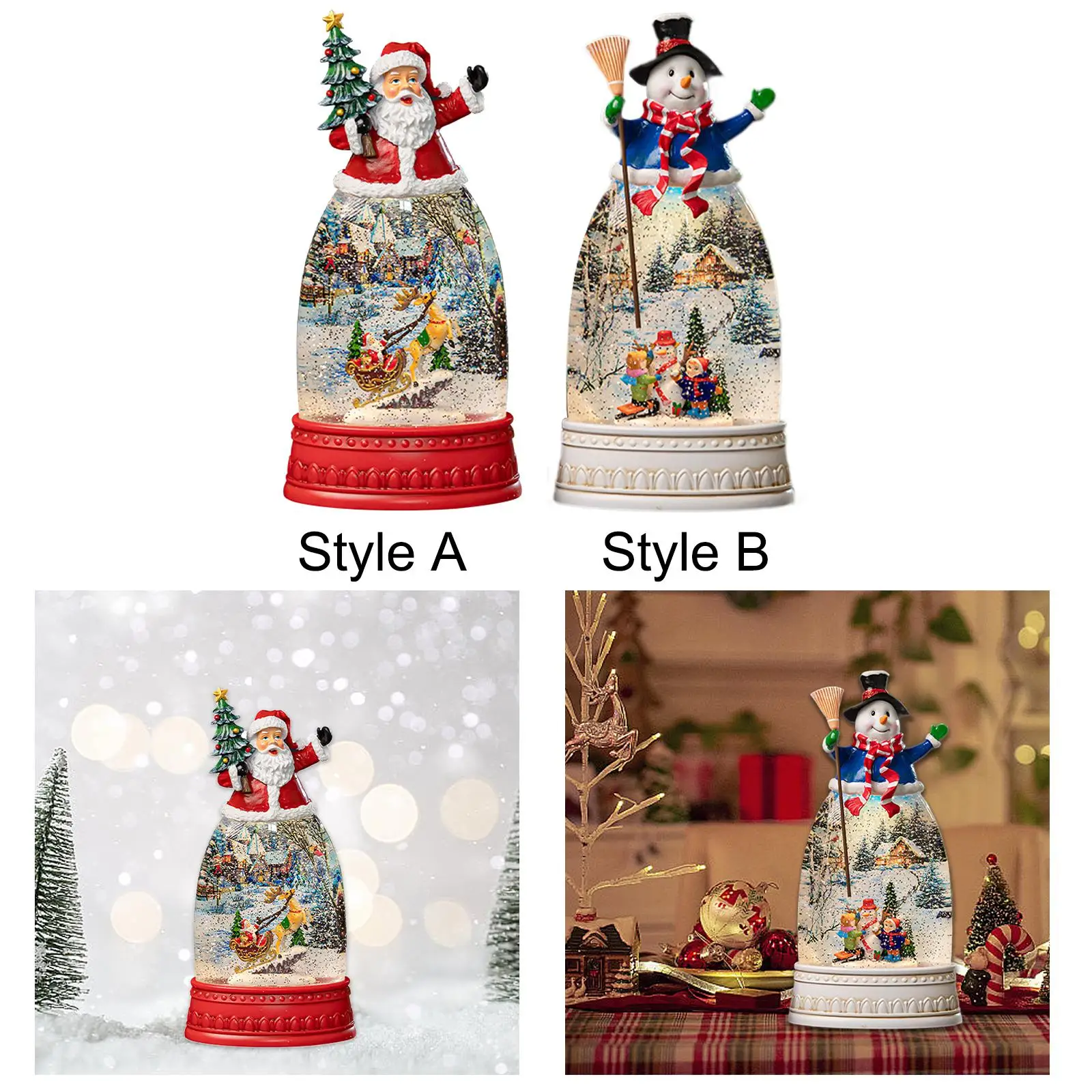 

Christmas Snow Globe Christmas Present Musical Snow Globe Music Box with Light
